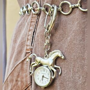 Perennial Watch Stainless Steel Equestrian Purse Charm w/ Clip